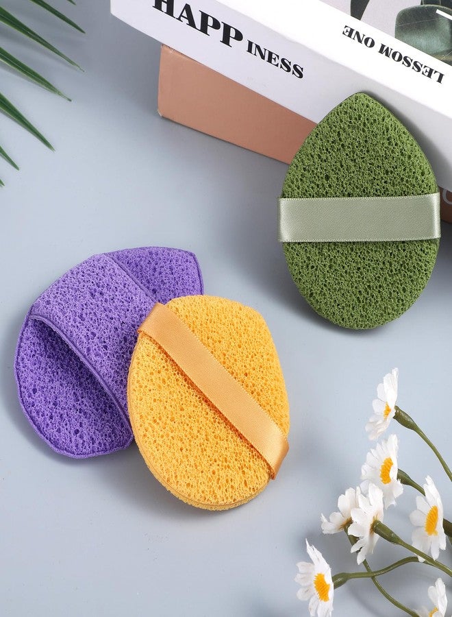 Zelphvt 3 PCS Facial Sponges for Washing Face Reusable Soft Facial Sponges Exfoliating Sponge for Face Spong for Washing Makeup Removal, Travel Friendly Daily Cleansing Faces Scrubber - Image 4